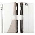 thumbnail image 1 of Funda cartera GANGXUN para iPhone 7/8 , cuero PU con tarjetero, cremallera, correa de mano, soporte y protección 411°, 1 of 6