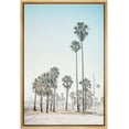 thumbnail image 3 of PixonSign Framed Canvas Print Wall Art Short and Tall Palm Trees on The Sandy Beach Nature Ocean Photography Realism Modern Scenic Colorful Green for Living Room, Bedroom, Office - 24"x36" Natural, 3 of 5