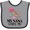 Heather and Black, variant on Inktastic Nana Loves Me Grandchild Valentine Deer Girls Baby Bib