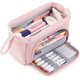 thumbnail image 1 of Liangnv Estuche para lápices Estuche para lápices de gran capacidad Estuche para bolígrafos de mano Cosmético Regalo portátil para oficina Escuela Adolescente Niña Niño Hombres Mujeres Adultos (r, 1 of 5