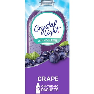 Crystal Light Grape Sugar 1PACK, Free Drink Mix Singles with Caffeine On-the-Go-Packets
