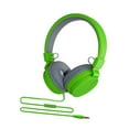 thumbnail image 4 of Auriculares supraaurales con cable y micrófono para escuchar música, ligeros. Verde, 4 of 8