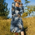 thumbnail image 5 of Blue Waves Leopard Print Womens Summer Dress Tie Back A Line Flare Dress, 5 of 9