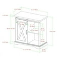 thumbnail image 2 of Pemberly Row 32" Farmhouse Barn Door Buffet TV Stand in Rustic Oak, 2 of 8