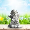 thumbnail image 4 of Estatua de jardín de resina de ángel, escultura de ángel de hadas, decoración del hogar Jadeshay  A, 4 of 8
