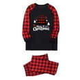 thumbnail image 2 of Odeerbi Christmas Pajamas for Family Plaid Holiday Long Sleeve Family Christmas Pajamas Matching Sets Dad Fashion Plaid Print Blouse Tops Pants Sleepwear Xmas Family Matching PJs Set Red, 2 of 5