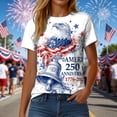 thumbnail image 5 of Leey-World We The People 250 Years of Freedom 1776-2026 250th Birthday T-Shirt Funny 4th Of July Shirts for Women(White,M), 5 of 8