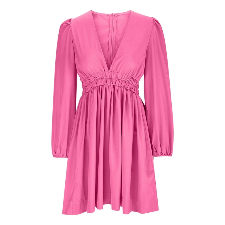 pink babydoll prom dress hot pink babydoll dress Pink Babydoll Dress, Pink / XS
