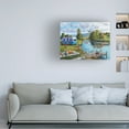 thumbnail image 4 of Canvas Wall Art - John Zaccheo 'Fishing on the River' Wall Art for Living Room, Bedroom, or Office Décor by Trademark Fine Art - 19 x 14 Inches, 4 of 4