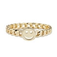 thumbnail image 2 of Good Luck Smiley Face Ring Set Smiling Face Stackable Ring Charm Lady Girlfriend Wedding Birthday Anniversary Size 6 - Gold,6#, 2 of 5
