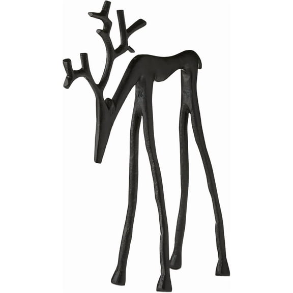 HIELLFQ Modern Simple Reindeer Table Decor-Black Reindeer Statues Christmas Decorations, Elegant Christmas Gifts,Reindeer Table Centerpieces Decor-Ideal for Living Room Bedroom Office b