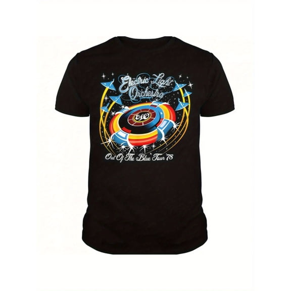 Electric Light 1978 Tour Retro Pattern T-Shirt for Men And Women - Soft And Breathable Short-Sleeve Top, Vintage Concert Design, Unisex Regular Fit S-235XL, All-Season Casual Wear