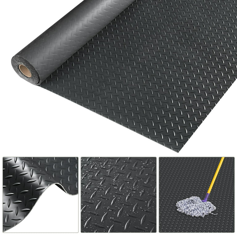 Yescom Garage Floor Mat Roll Non Slip Car Parking Protect Cover Trailer PVC  13x5 Ft for Under Car Workshop