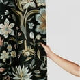 thumbnail image 3 of BCIIG Extra Long Black Floral Shower Curtain  Watercolor Wildflower Bathroom Shower Curtain, Waterproof Fabric Shower Curtain with, 3 of 6