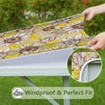 thumbnail image 6 of Yellow Sunflower Bud Leaf Pattern Square Fitted Tablecloth with Elastic Edge,Square Table Cover,Washable Elastic Table Cover for Home Kitchen Party Decor 36"x36", 6 of 6