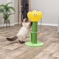 thumbnail image 7 of TRIXIE Lillian 22 Inch Jute Cat Scratching Post, Whimsical Cat Tree with Dangling Toy, Green/Yellow, 7 of 7