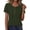 Green, variant on Staron Summer Tops for Women Casual Button Down Shirt Fold Detail Short Sleeve Printed Blouse Party Vacation Fashion Top, Black 3XL