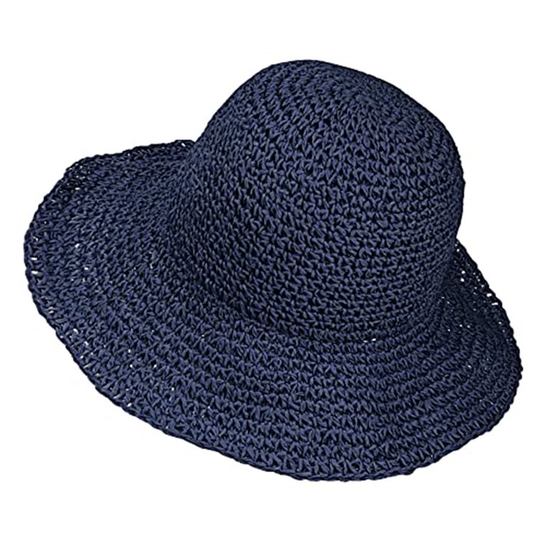 Womens Beach Sun Straw Hat UV UPF50 Travel Foldable Brim  display picture 2