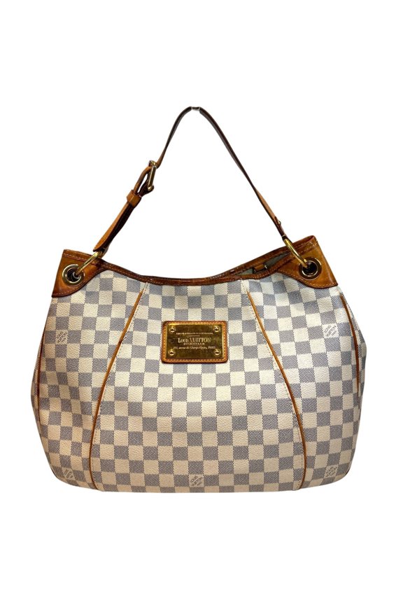 Pre-Owned Louis Vuitton Galliera PM Shoulder Bag, Damier Azur Toile Leather, N55215