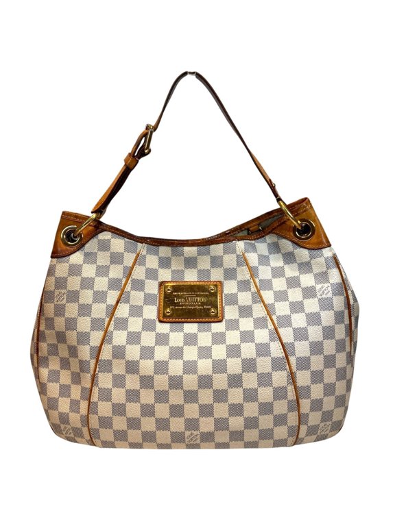 Pre-Owned Louis Vuitton Galliera PM Shoulder Bag, Damier Azur Toile Leather, N55215