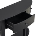 thumbnail image 5 of MAYEERTY Modern U-Style Curved Console Sofa Table 3 Drawers 1 Shelf Hallway Living Room, 5 of 21