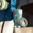 thumbnail image 3 of 20 Oz Australian Shepherd Floral Coffee Tumbler Double Wall Insulated Stainless Steel Water Bottle | Metal Reusable Thermoses Flask with Cup Cap | Leak & Sweat Proof with Anti-Dust Lid, 3 of 7