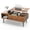 Rustic Brown, variant on CONCETTA Coffee Table, Lift Top Small Coffee Table with Adjustable Shelf and Storage Compartment for Apartment, Reception Room, Living Room, Black Wood