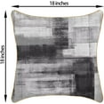 thumbnail image 5 of Black Grey Throw Pillow Covers 18x18 Set of 2, Abstract Art Decorative Throw Pillow Covers Modern Abstract Soft Polyester Pillowcase Outdoor Cushion Cover for Sofa Couch Farmhouse Room Bed, 5 of 6