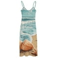 thumbnail image 5 of Beach Seashell Starfish Fine Art Sleeveless Dress Summer Dress Woman 2025, 5 of 7