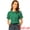 Dark Green, variant on Women's Polka Dots Doll Collar Puff Short Sleeve Shirts L Orange Red