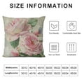 thumbnail image 5 of Leisuo Decorative Romantic Rose Flower Pillow Cover Vintage Shabby Chic Peach Pink Rose Floral Cushion Cover Square Pillowcase for Sofa Bedroom Car, 5 of 5