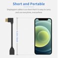 thumbnail image 3 of Cable Displayport Poyiccot 8K 1.4, ángulo recto de 90 grados, 15 cm, 3 of 7