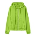 thumbnail image 6 of YUGYXL Womens Zip Up Hoodies Comfy Oversized Sweatshirts Cropped Fashion Long Sleeve Casual Lightweight Y2K Hooded Jackets Green XXXL, 6 of 6