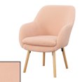 thumbnail image 2 of Convenience Concepts Take a Seat Charlotte Wingback Sherpa Accent Armchair, Sherpa Blush, 2 of 13