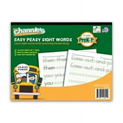 Channie's Easy Peasy 100 Sight Words Workbook, Practice Printing, Tracing, and Handwriting, 80 Pages Front & Back, 40 Sheets, Grades Pre-K - 1st, Size 8.5 X 11
