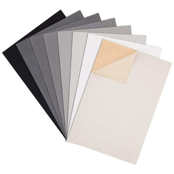 8Style Faux Suede Self-Adhesive Repair Patch 11.8x7.8inch Black Series Couch Patch Repair Fabric