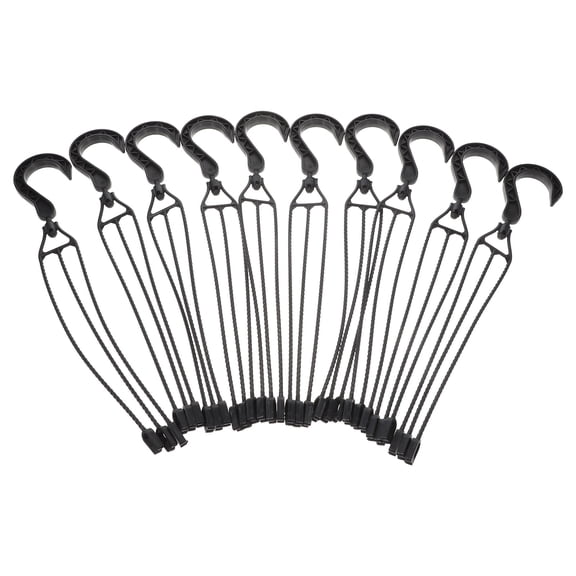 LOLIPPYY 10Pcs Plastic Hanging Plant Hooks for Garden Flowerpot Holders Durable Black Planter Accessories