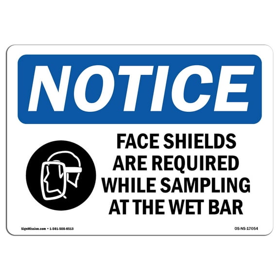 SignMission OS-NS-A-1014-L-17054 10 x 14 in. OSHA Notice Sign - PPE Eye Sign