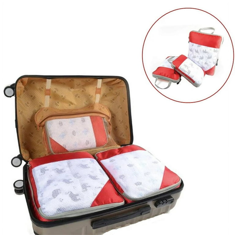 Portable 6Pcs/set Travel Storage Bag Set Luggage Clothes Tidy Organizer  Wardrobe Suitcase Pouch Case Shoes Packing Cube Bags