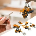 thumbnail image 4 of huanledash Mini Truck Keychain 1:64 Scale Construction Series Forklift Tractor Excavator Roller Alloy Model Decoration with Buckle Engineering Car Model Toy Excavator Key Ring Party Favors, 4 of 7