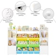thumbnail image 4 of Homfa Kids Toy Organization Cubby Bookcase with 8 Bin, 2 Door White Storage Organizer Bookshelf for Children Room Playroom, 4 of 7