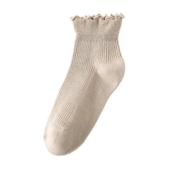 CAIVO Socks For Women Cute Ruffle Ankle For Lightweight Cozy No-Show Breathable Cool Knit Low Cut Casual Everyday Wear