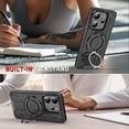 thumbnail image 3 of For Xiaomi Redmi Note 14 4G (163.25mm) Case Compatible with MagSafe Rotating Ring Kickstand PC + TPU, 3 of 5