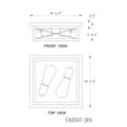 thumbnail image 5 of C Cattleya 2-Pack Black Square Flush Mount Ceiling Light with Turnable Light Cap(), 5 of 7