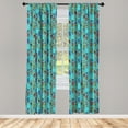 thumbnail image 3 of Ambesonne Surfboard Curtains, Aloha Hawaii Ocean, Pair of 28"x84", Multicolor, 3 of 5