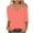 Womens Tops Pink, variant on Womens V Neck Tops 3/4 Sleeve Casual Loose Pullover T Shirts Ladies Basic Solid Comfort Regular Going Out Tees Tshirts