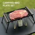 thumbnail image 4 of Camping BBQ Plate Set, Adjustable Height Camping Barbecue Plate Portable  for Travel, 4 of 8