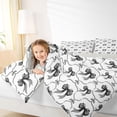 thumbnail image 4 of Erosebridal Lovely Coquette Bowknot Girls 7-Piece Twin Bedding Sets,Gray Kawaii Bowtie Bedding Comforter Set For Kids,Gray Reversible, 4 of 7