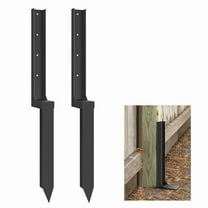 Heavy Duty Steel Fence Post Repair Kit, Fence Post Stakes Anchor Ground Spike for Repairing Wooden Fence Post 2 Pack