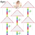 thumbnail image 3 of 6PCS Kid's Kite Triangle Diamond Blank Paint DIY Flying Kite with Reel and Line, 3 of 6
